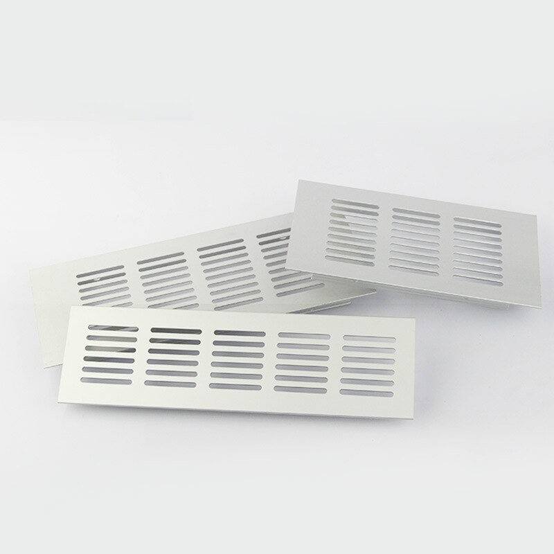 4PCS Premintehdw 100mm Width Aluminum Air Vent Ventilator Grille Closet Shoe Cabinet Air Conditioner Grille