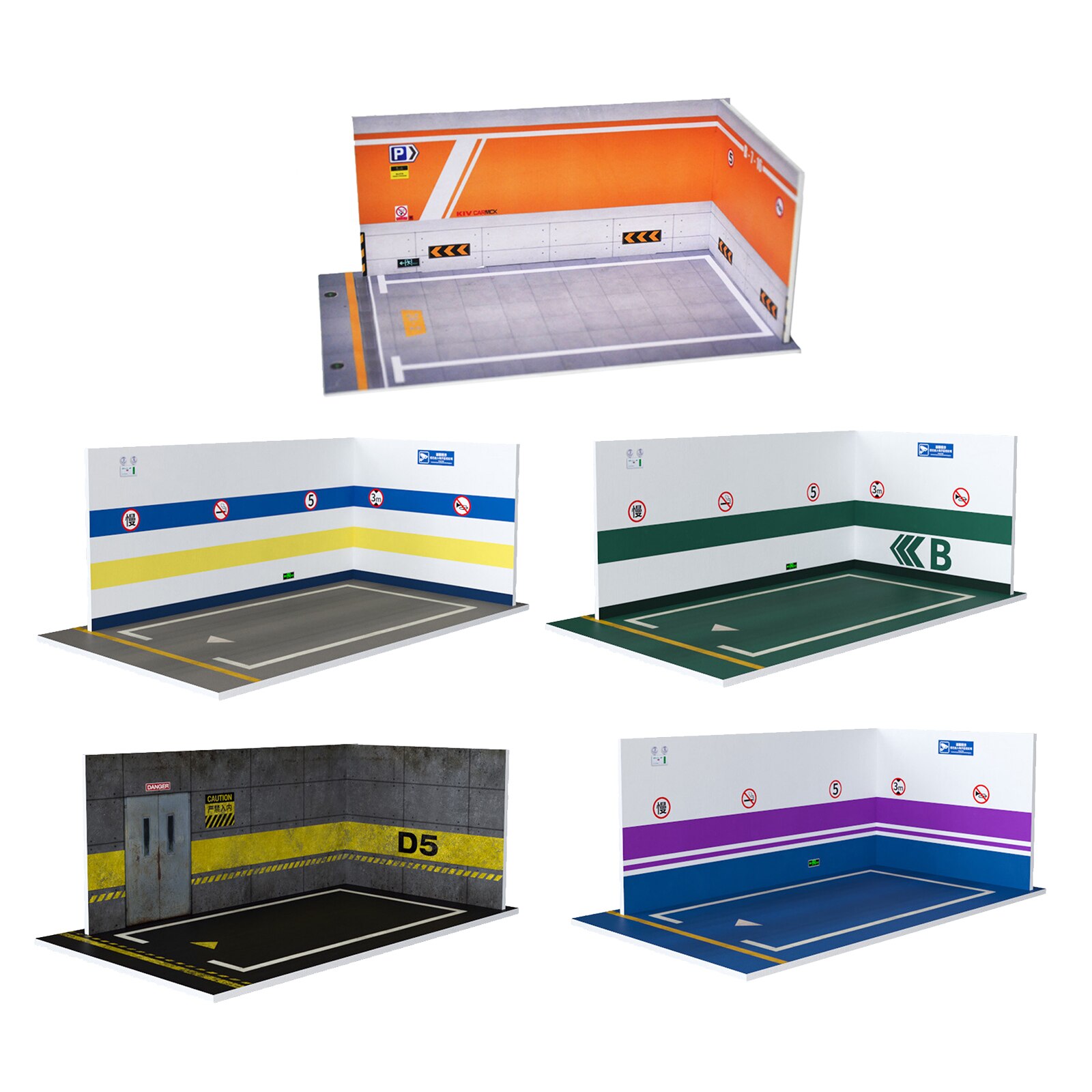 1:24 Model Car Parking Lot Scene Garage Display Cabinet Simulation Modified Garage Collection Table Decor