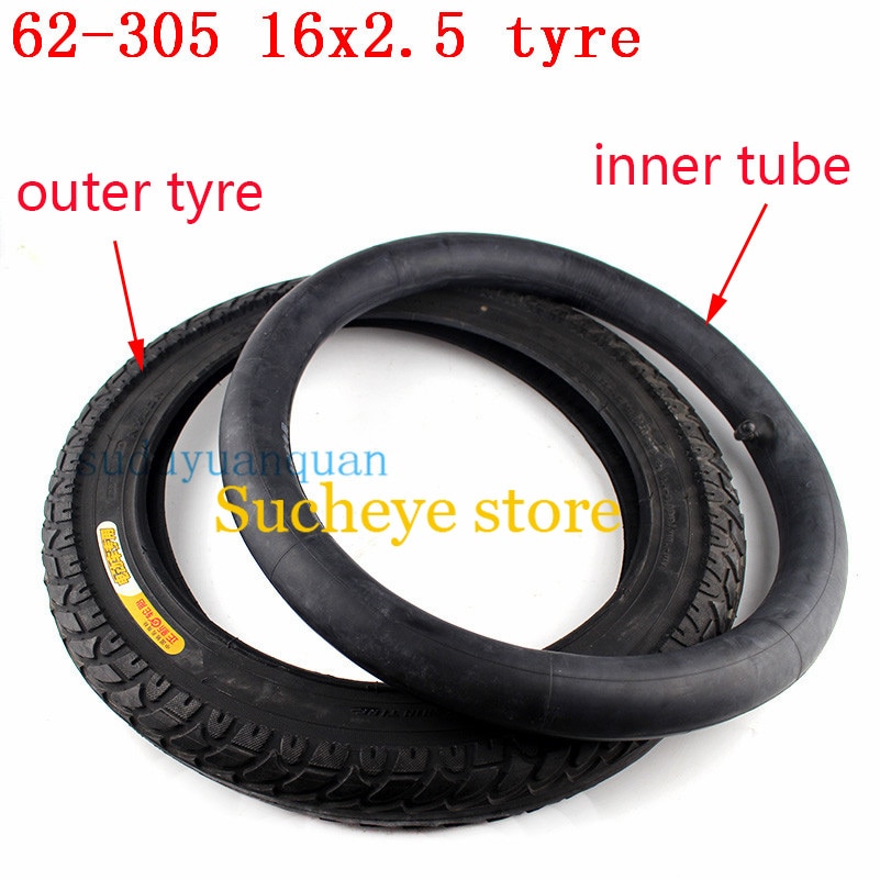 16x2.50 64-305 inner outer tire fits Electric bike Boy's bike SCHWINN Convertible tricycle 16x2.5 16*2.5 Electric Bicycle tyre