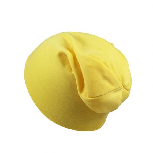 Berretto da bambino per bambini in tinta unita carino berretto da bambino per bambina cappello in maglia di cotone caldo morbido e caldo grandi regali per bambini: giallo