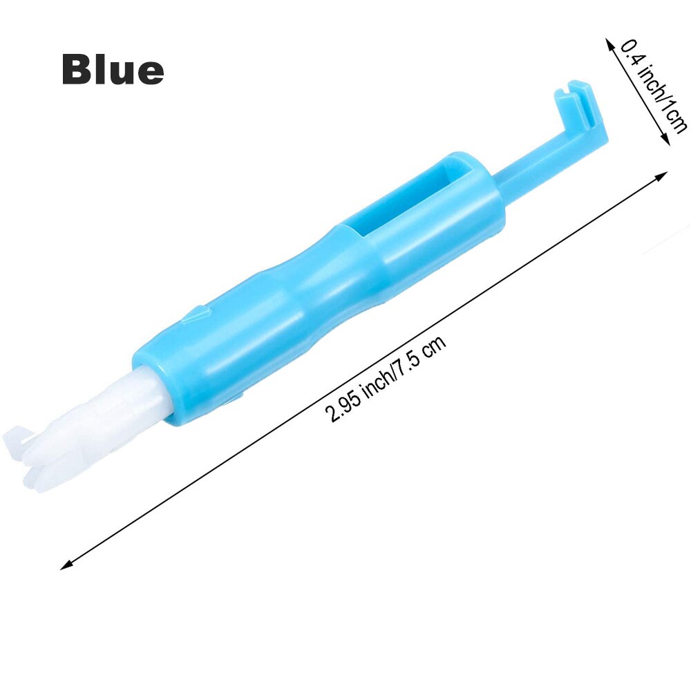 3Pcs Sewing Machine Needle Threader Stitch Insertion Tool Automatic Threader Quick Sewing Threader Tool DIY Sewing Accessories: Blue 1Pc