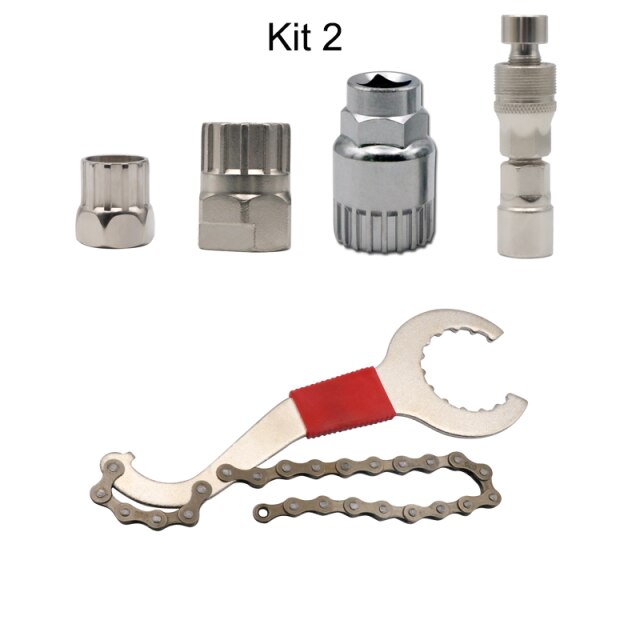 Bicycle Repair Tool Kits Bike Chain Measuring Ruler Crank Puller Extractor Chain Cutter Flywheel Remover Cycling Repair Parts: black