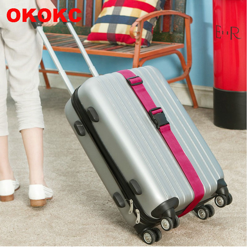 OKOKC Adjustable Elastic Luggage Strap Travel Classic Practical Luggage Belt Travel Easy Packing Travel Accessories 1.8m