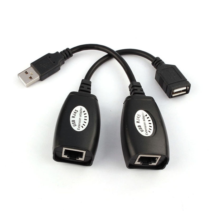Fabrik Preis USB Verlängerung Adapter Neue USB UTP Verlängerung Adapter Über Einzel RJ45 Ethernet Katze5E 6 Kabel Bis zu 150ft