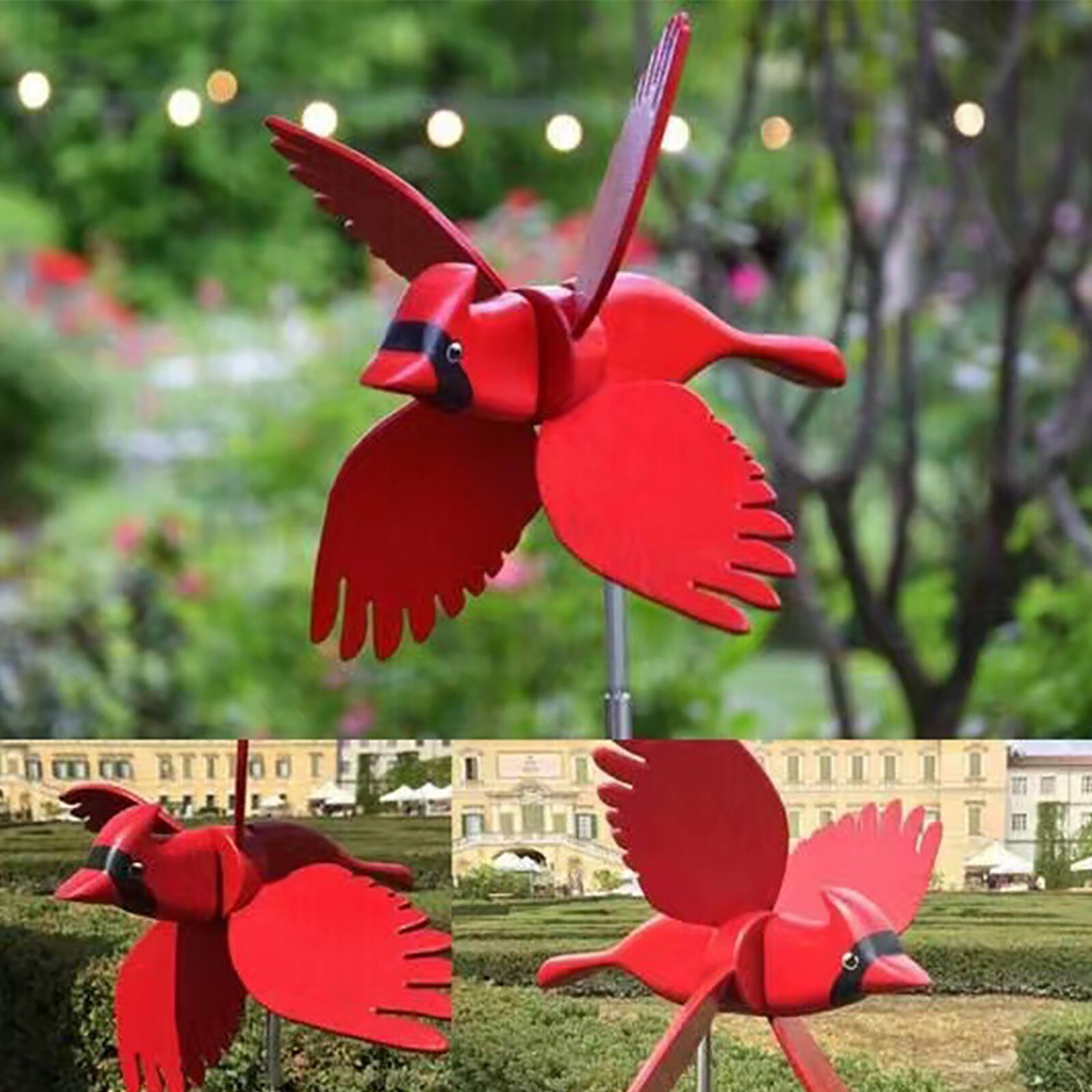 Swirl Rooster Windmill Garden Courtyard Outdoor Lawn Garden Decoration Move With The Wind Repel Pests Adornment Kawaii