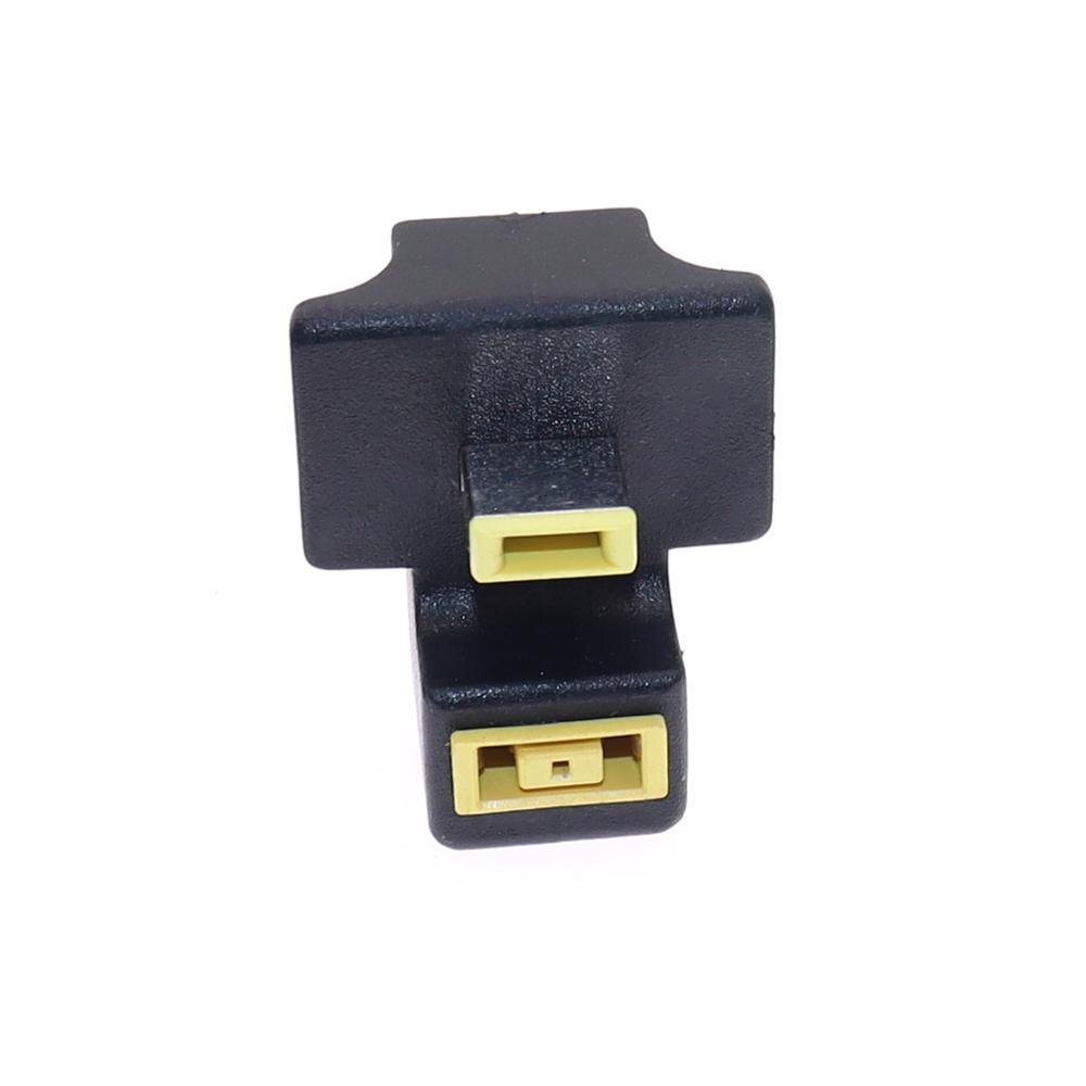 1Piece 180 Degree Angled Rectangle Port Male to Female Extension Charger Adapter For Lenovo ThinkPad