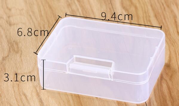 Caja de almacenamiento de plumas transparentes organizador de lápices con hebilla soporte de caja transparente mostrador estacionario para suministros de oficina en casa: Small