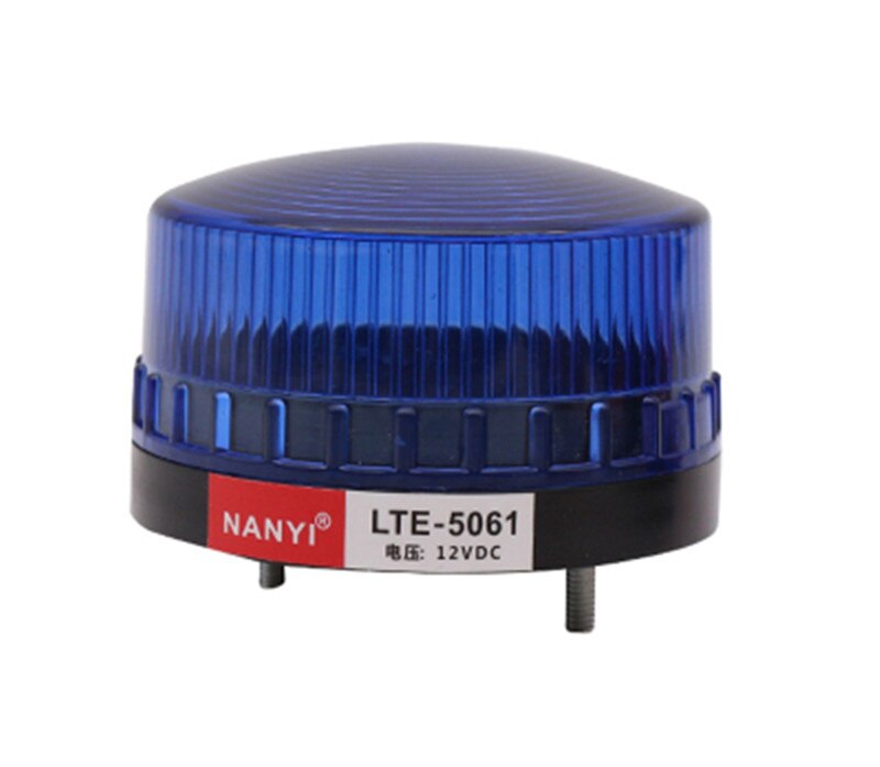 Strobe Signal Warning light LED -3071 12V 24V 220V Indicator light LED Lamp small Flashing Light Security Alarm: blue 24V