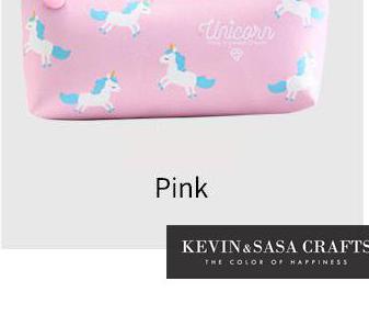 Licorne Kawaii fournitures scolaires, papeterie , jolie boîte à crayons, trousse à crayons, outils scolaires de bureau: Pink