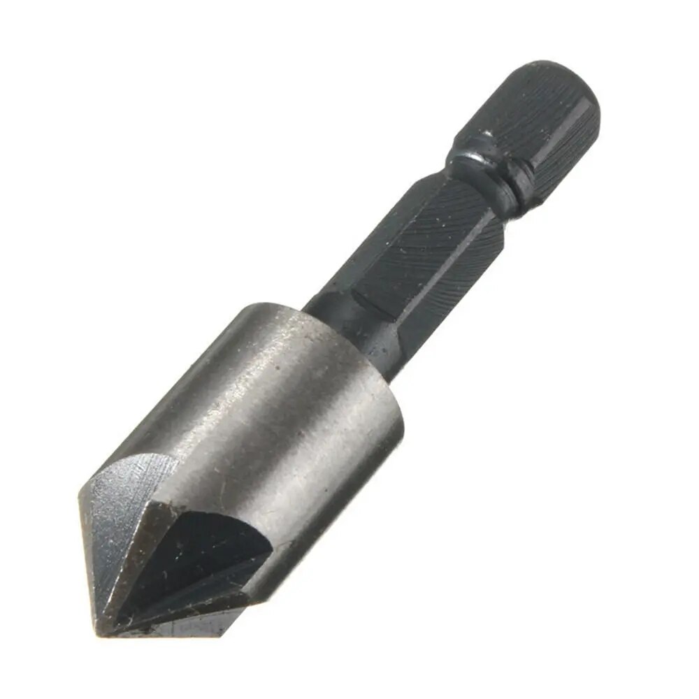 5pcs 5 Flute HSS Countersink Drill Bit Set 82 Degree 1/4inch Shank Counter Sink Chamfering Bits Cutters For Woodwork Power Tools