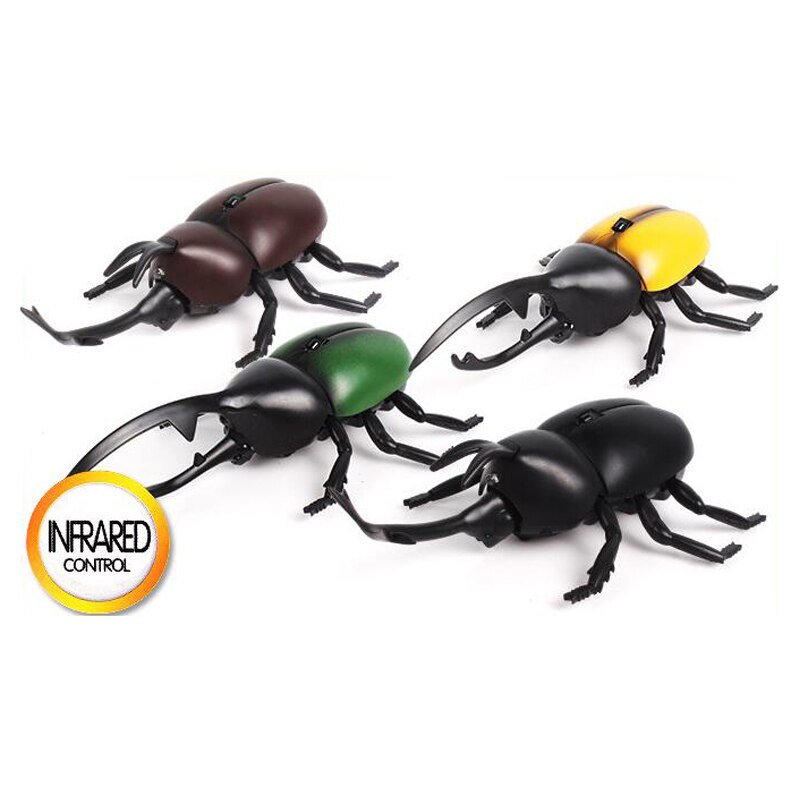 Belysning infrarød rc bille simulerende fjernbetjening dyr elektrisk legetøj med lyd sjov nyhed skræmmende julebarn