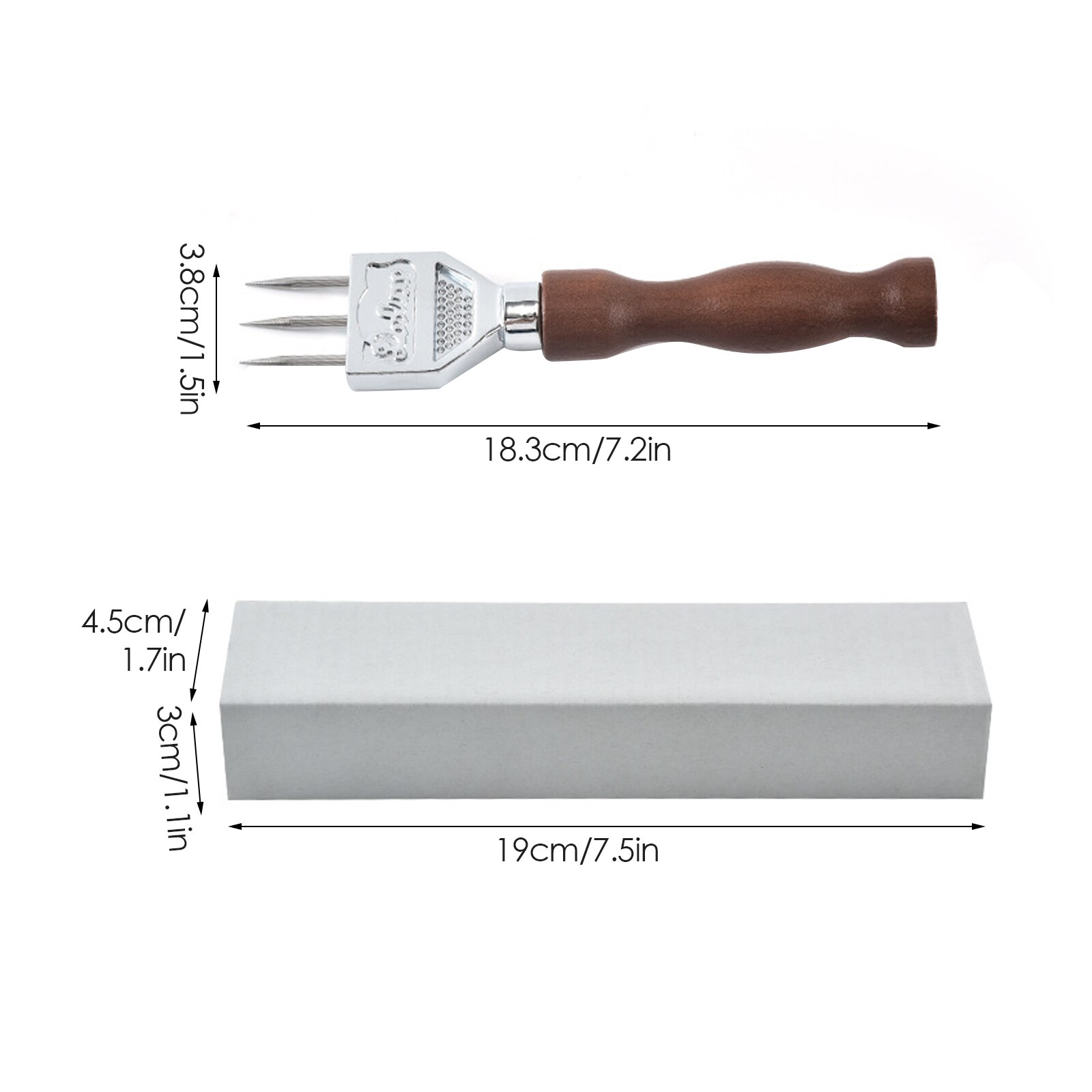 Stainless Steel Ice Pick with Wooden Handle and Sheath Kitchen Tool