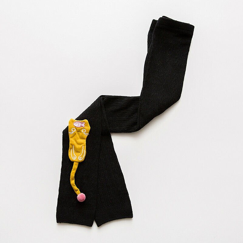 Cartoon Kids Meisje Baby Broek Peuter Stretch Warm Leggings Broek Winter 1-8Y: Black / S