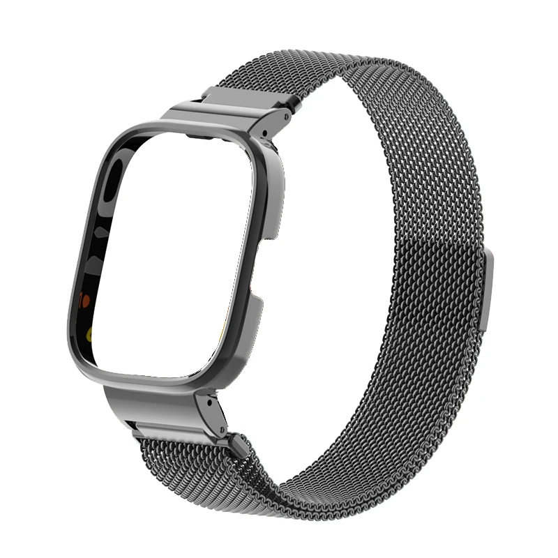 Magnetic loop+Case protector For Redmi Watch 2 Lite Metal bracelet for Xiaomi Watch Lite Strap Redmi Watch 3 Active Band Cover: XXXL / Orange