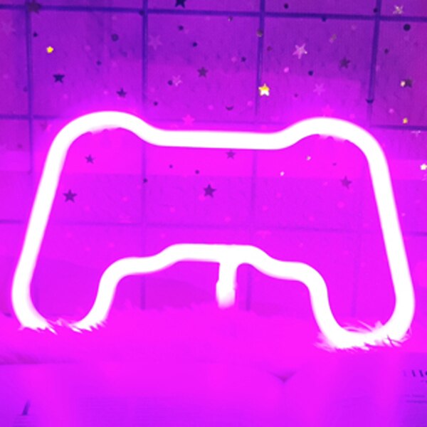 Led Game Neon Sign Game Vorm Gamer Voor Tiener Jongens Game Neon Light Game Room Decor Neon Lamp Game battle Station Muur Tekenen: Game-Pink