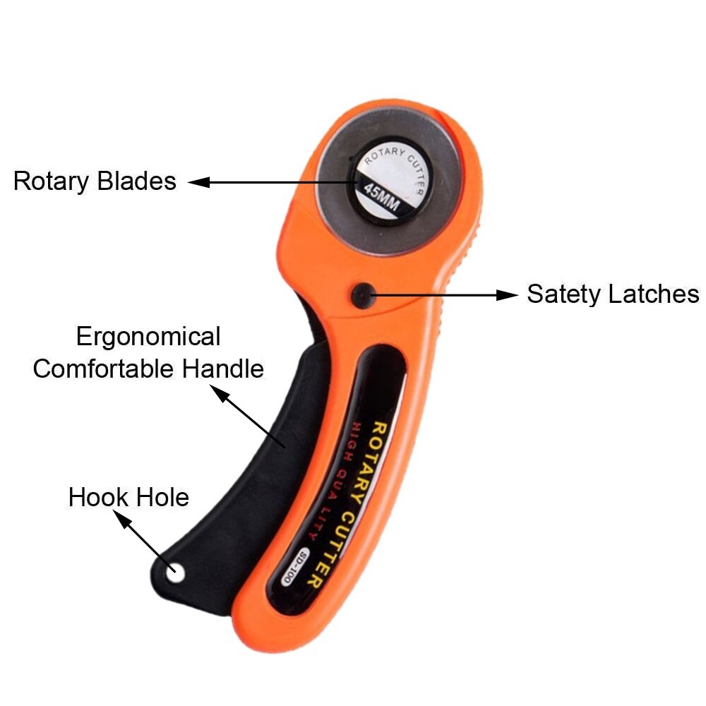 Leathercraft 45mm Rotary Cutter Leather Cutting Tool Leather Craft Fabric Circular Blade Knife DIY Patchwork Sewing Quilting