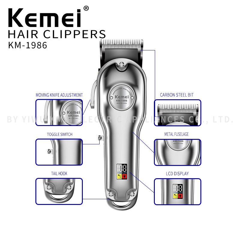 cord cordless barber hair clipper hair trimmer for men all metal electric hair cutter machine haircut pivot motor
