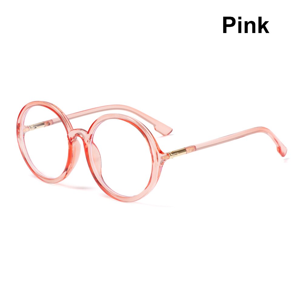 Oversized anti-blauw licht computerbril dames heren vierkant montuur optische bril platte spiegel bril: 2- roze