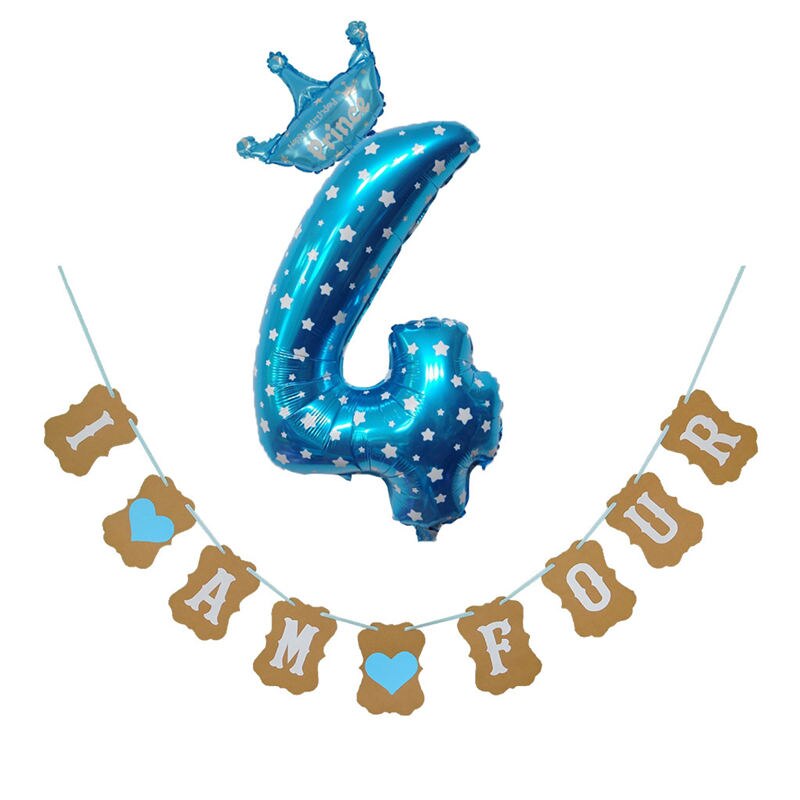 1 set van 2m knutselpapieren banners, 30 inch ballonnen, hartvormige kroon, roze ballonnenslingerset voor een meisjesverjaardagsfeestdecoratie.