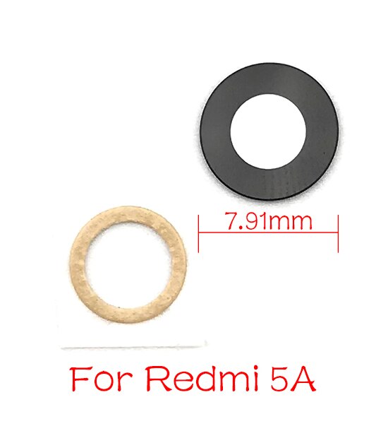 2 Pz/lotto, obiettivo di Vetro della Fotocamera Posteriore posteriore Con Colla Per Xiaomi Redmi 6 7 8 6A 7A 8A S2 5A 6A Nota 6 7 8 K20 Pro Per Xiaomi Mi 9T Pro: Redmi 5A