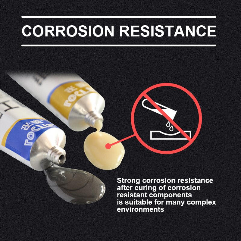 Colle pour réparation de métaux A + B 100g, Super colle pour fer à queue complète, colle dédiée à la soudure, réservoir d'eau de voiture, colle spéciale pour fuite