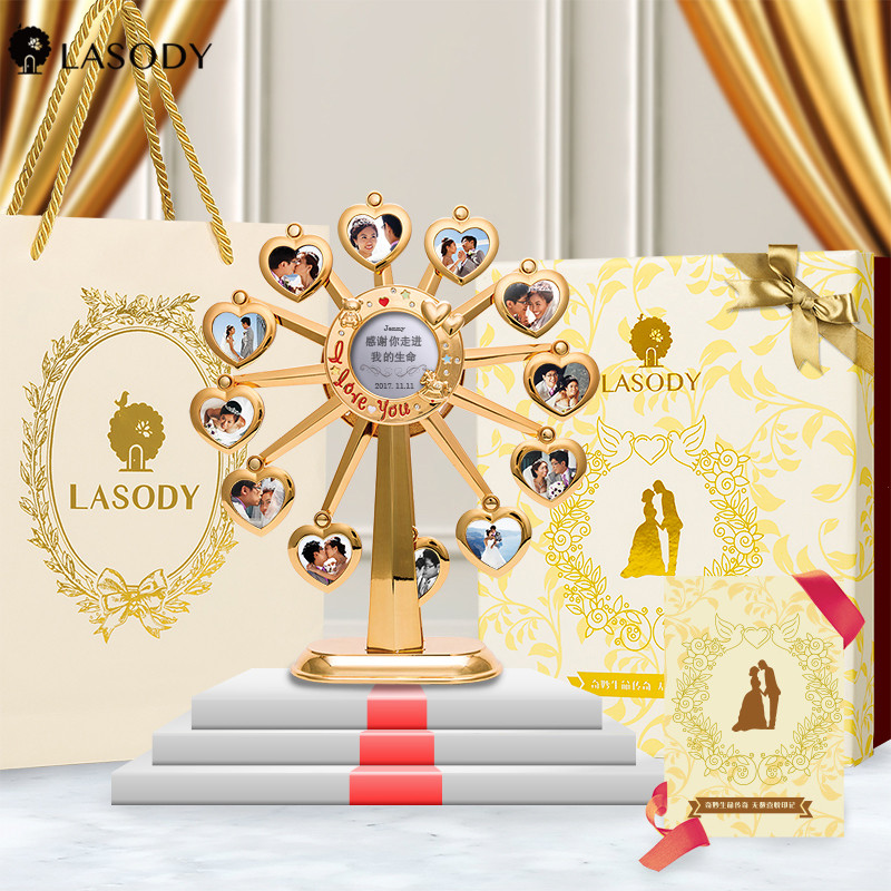 Musical Ferris Wheel Picture Frame for lovers with Auto Rotating Music Box by box