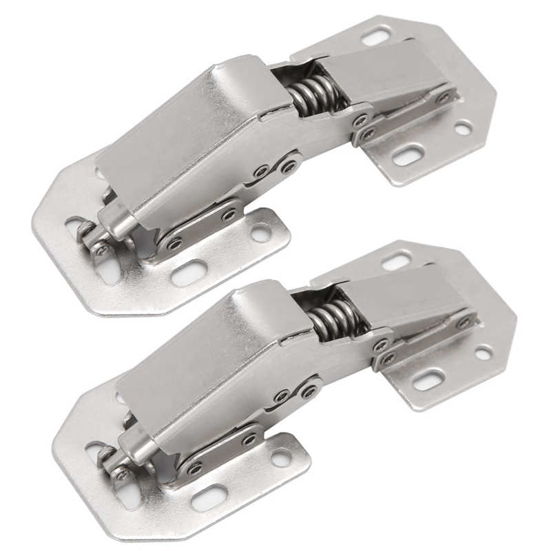 sliding door lock with sliding 2 Sets Hinge Cold Rolled Steel Bridge Shape Hinge Cabinet Door Furniture Accessories