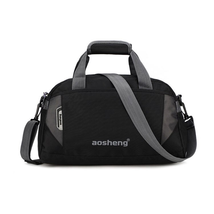 Scione Women Sports Crossbody Bags Men Travel Suitcase Casual Fitness Luggage Handbag Leisure Outdoor Shoulder Bag: Black Small