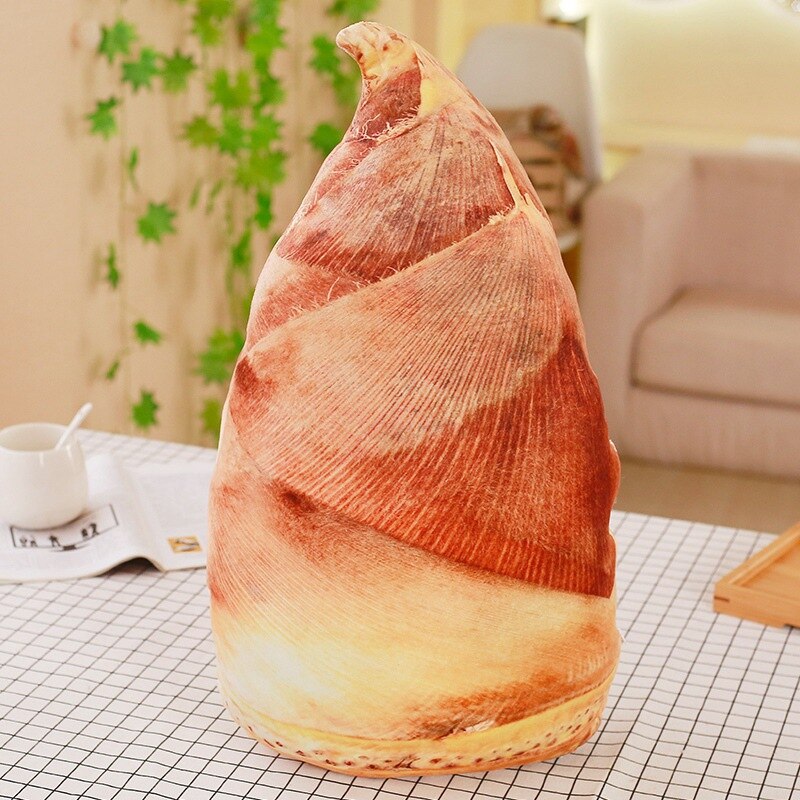 Creatieve Simulatie Voedsel Kussen Kip Klauw Bamboe Schieten Granaatappel Pompoen Grote Kussen Pluche Speelgoed Voor Kinderen: Bamboo shoot