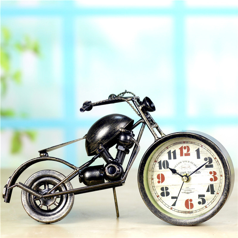 Amerikaanse Retro Wandklok Persoonlijkheid Motorfiets Accessoires Decoratieve Muurschildering Woondecoratie Reloj De Pared Z007