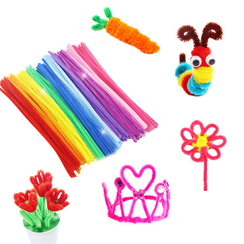 100 stks/set 6 cm Twist Staven Kinderen Handgemaakte DIY Art Craft Decoraties Educatief Speelgoed Kids DIY Art Craft Decoratie