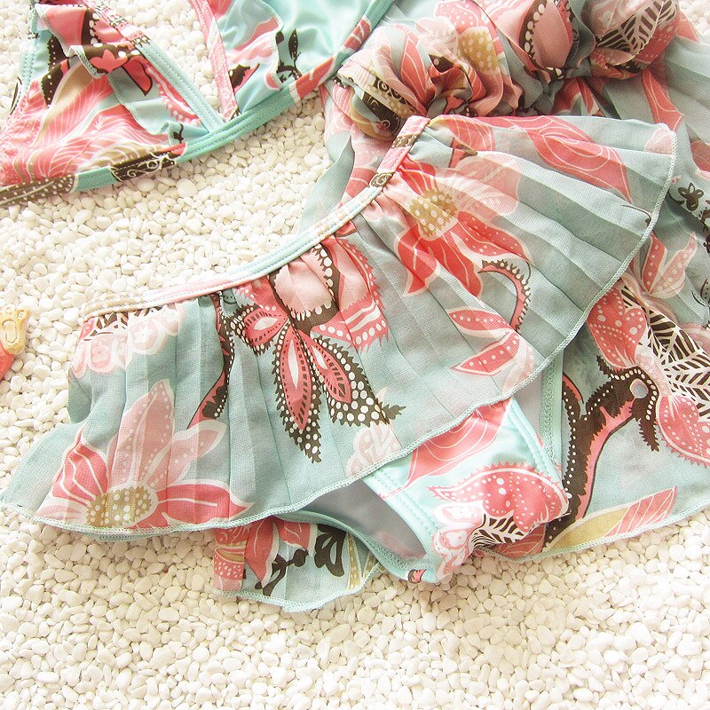Maillot de bain trois pièces pour enfants, coréen, mignon, pour bébés filles, bikini, vêtements de plage