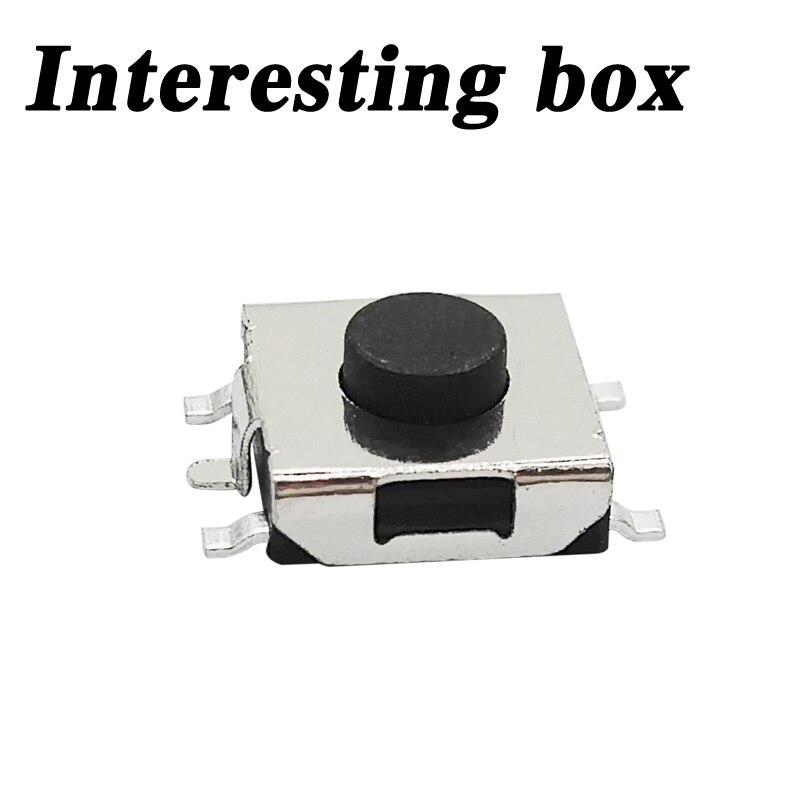 TS-E001 Touch Schakelaar 6.2*6.2*3.1 Vijf-Voet Zwarte Knop Knop 6X6X3.1 Platte Seat Patch Diy Handgemaakte Accessoires