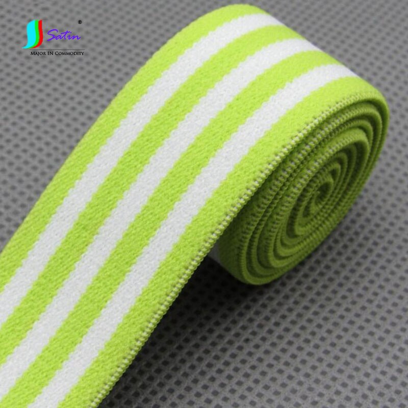 Babymanchet met 25mm breedtes, tailleband naaimateriaal, kleurrijke zachte streep elastische band, felle kleur streep elastische band  s0621l