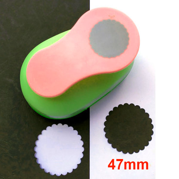 Vågcirkel eva foam punch paper puncher scrapbooking cutter hole punch craft punch for diy artwork embossers: 1pc 47mm