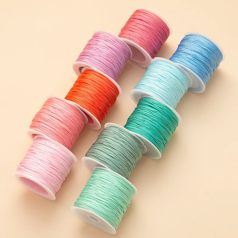 Corda in nylon per braccialetti, cordoncino per annodare cinese, filo per perline in nylon per braccialetti intrecciati, collane con perline e macramè