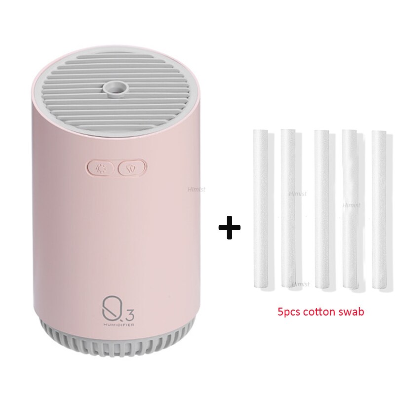 Zware Mist Draagbare Draadloze Air Diffuser 320 Ml 2000 Mah Usb Oplaadbare Ultrasone Aroma Difusor Luchtbevochtiger Lamp Humidificador: Pink 5 filters