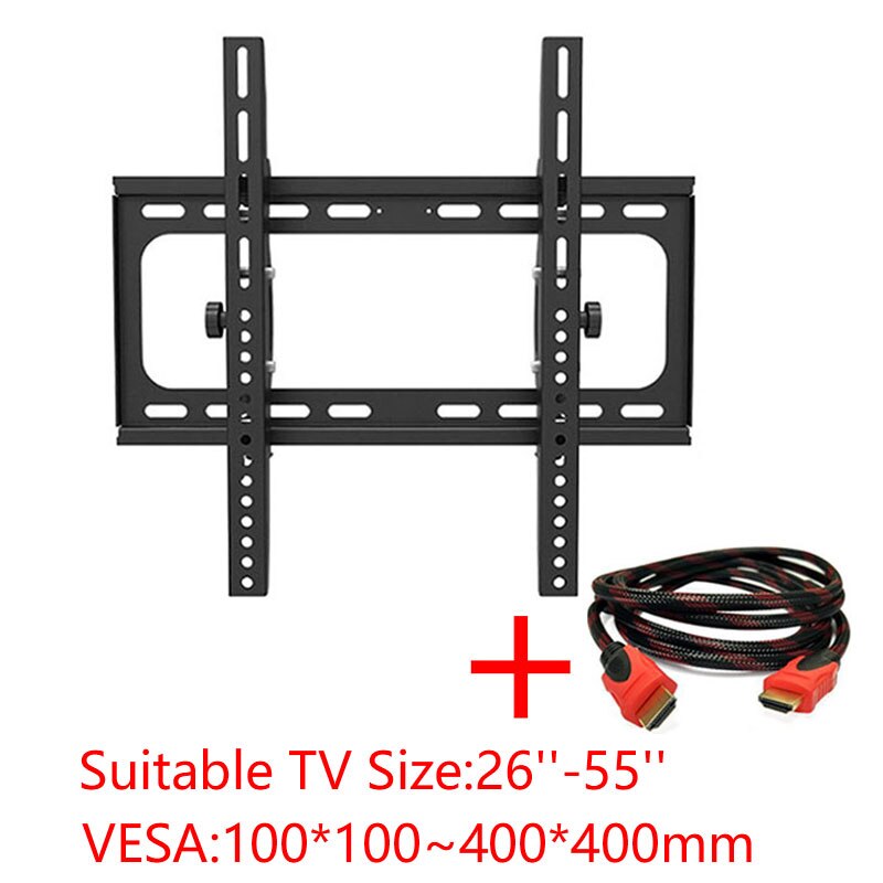TV Mount for 26-55 Inch TVs, Universal Tilt TV Wall Mount Bracket Fits 26&quot;, 32&quot;, 55&quot; Loading 110 Lbs Low Profile Wall Mounts: TV Mount and1.5MHDMI
