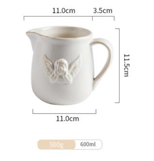 Antieke theekopjes porseleinen theepot drinkgerei theeserviezen melk koffiekopje wit retro afwerking reliëf engel rendier kerst: A6