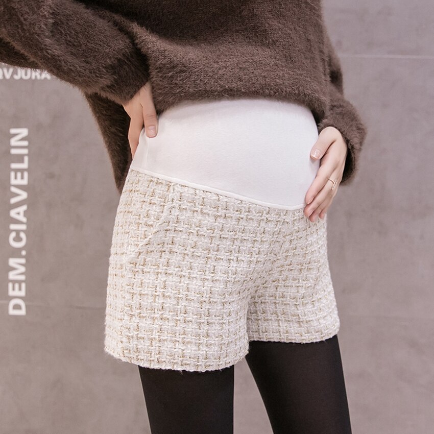 Höst och vinter gravidklänning liten doft gravida kvinnor shorts gravida kvinnor vida ben stövlar byxor: Xu / Xxl