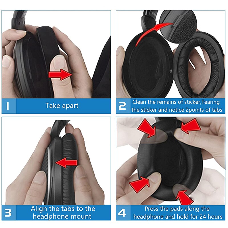 KUTOU – oreillettes en mousse pour Sennheiser PXC 350, coussinets pour écouteurs HD 380 Pro, HD300 Pro, PXC450, HME 95