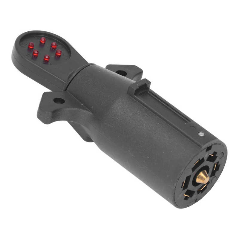 Trailer Light Tester RV Electric Wiring Adapter 7‑Way 6LED Weatherproof for Vehicles