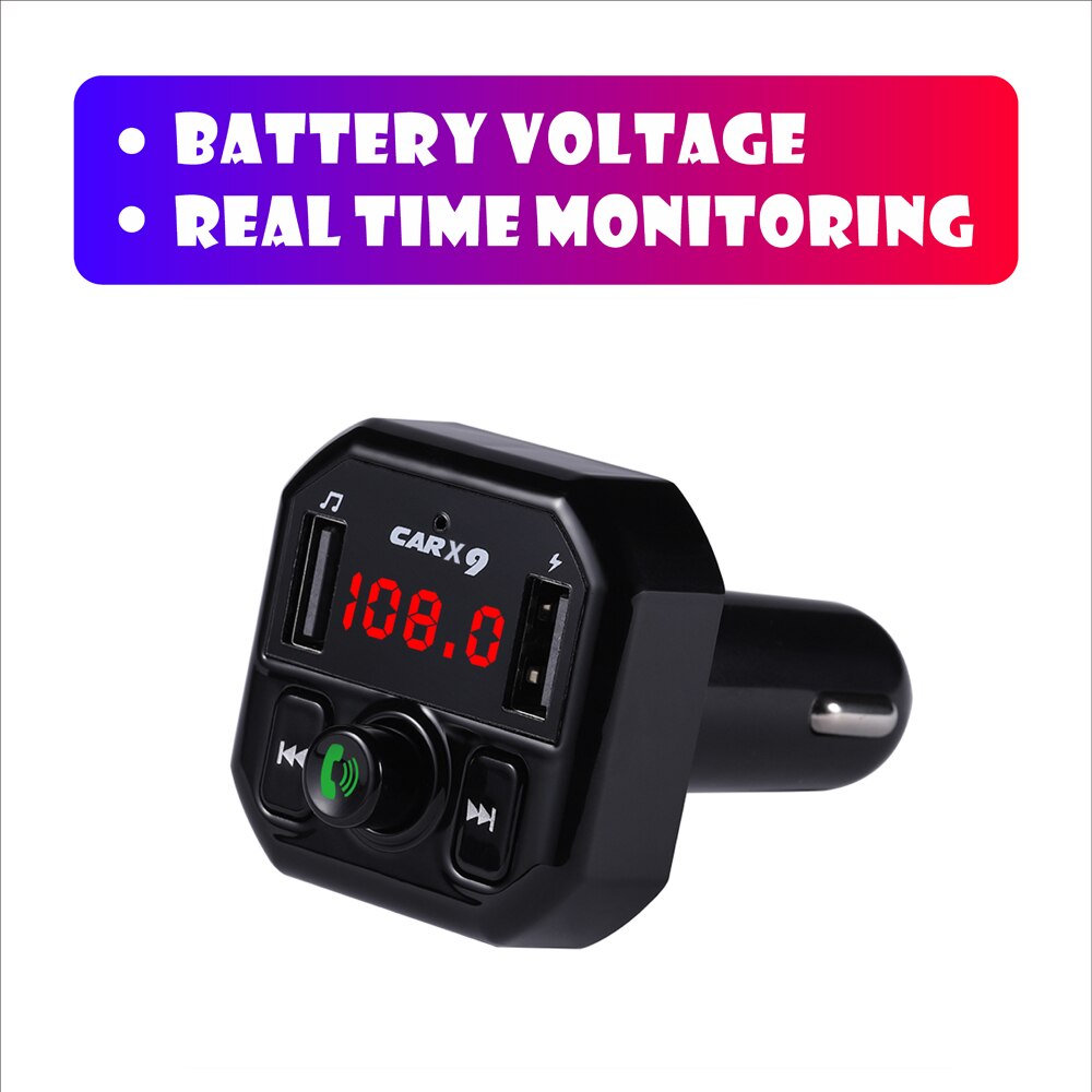 Transmisor FM Aux modulador Bluetooth Kit de manos libres para coche, reproductor de Audio MP3 con 3.1A, carga rápida, USB Dual, cargador rápido