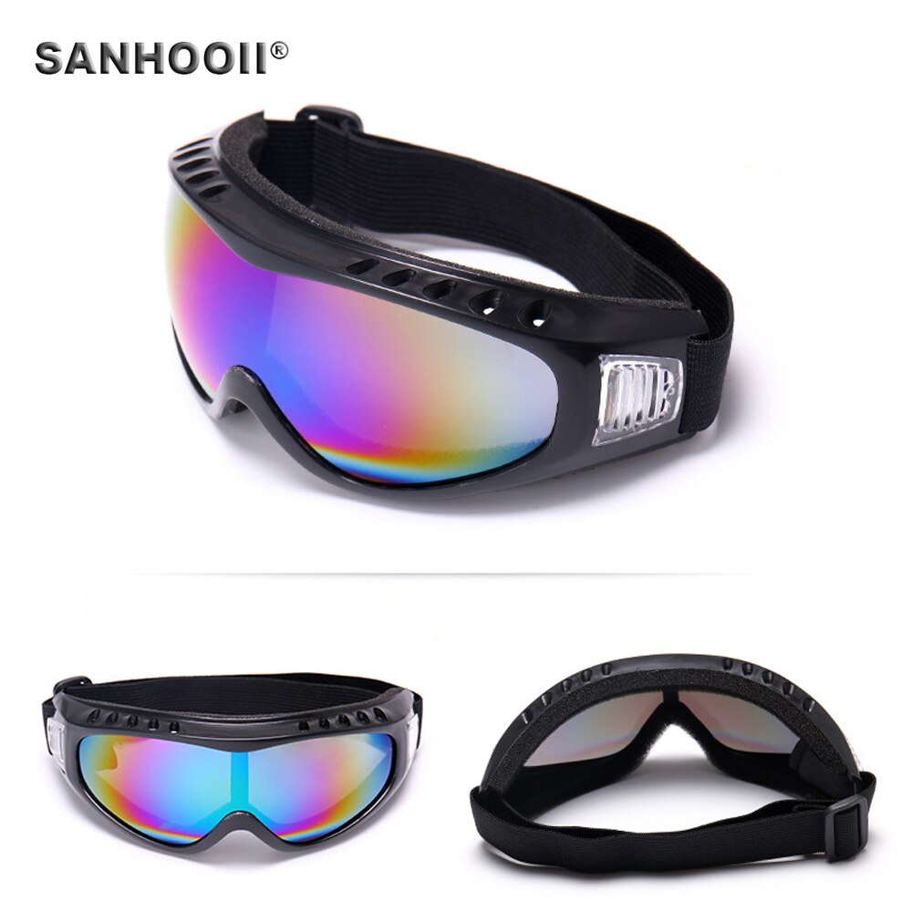Motorsykkel støvtett ski snowboard solbriller briller linse ridning motocross briller vindtett offroad svart blå farge ramme