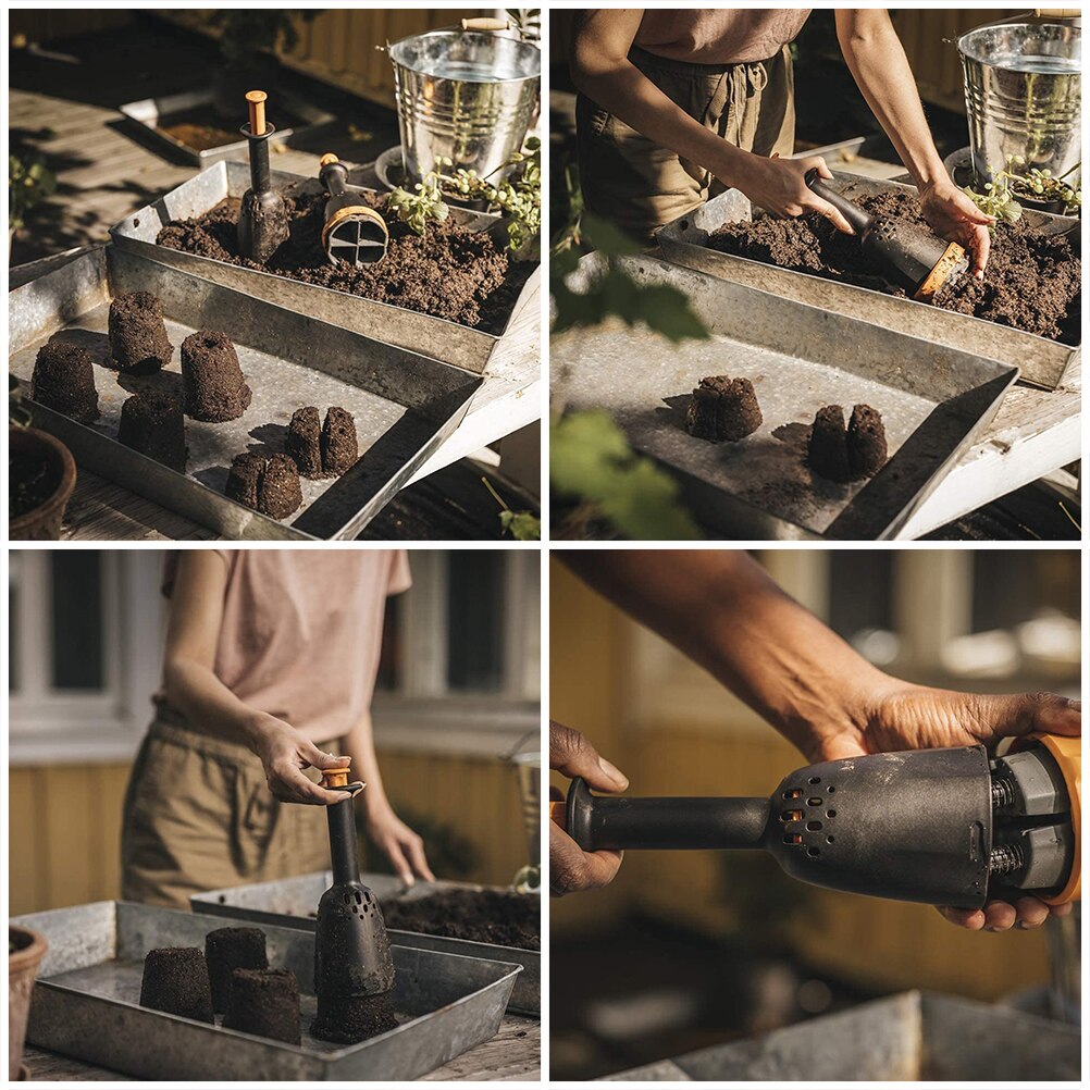 Manual Soil Blocker Plant Soil Block Maker Soil Blocking Tool Create Soil Block for Seedlings Greenhouse garden Accessories