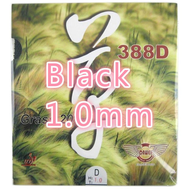Dawei-raqueta de tenis de mesa 388d Grass, 20 piezas largas, goma de Ping Pong con esponja de 1,0mm: black