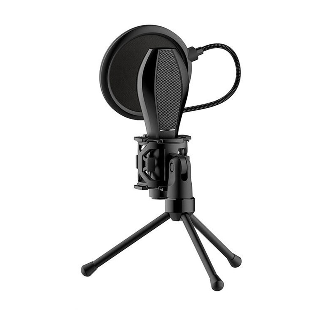 Suporte de mesa kit microfone dobrável anti-spray durável titular prático filtro net clipe tripé vara