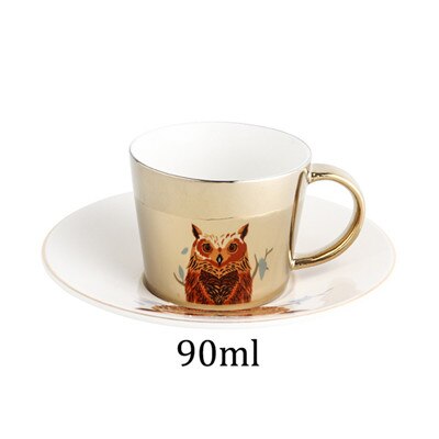 90ml Reflection cup cartoon Panda/Tiger/Deer/Horse cups The Mirror Collection coffee mugs breakfast water bottle: E