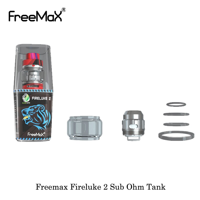 Original Freemax Fireluke 2 Subohm Tank 2ml/5ml Capacity with TX1 & TX2 mesh coil slide-to-open top fill vs Mesh Pro Tank