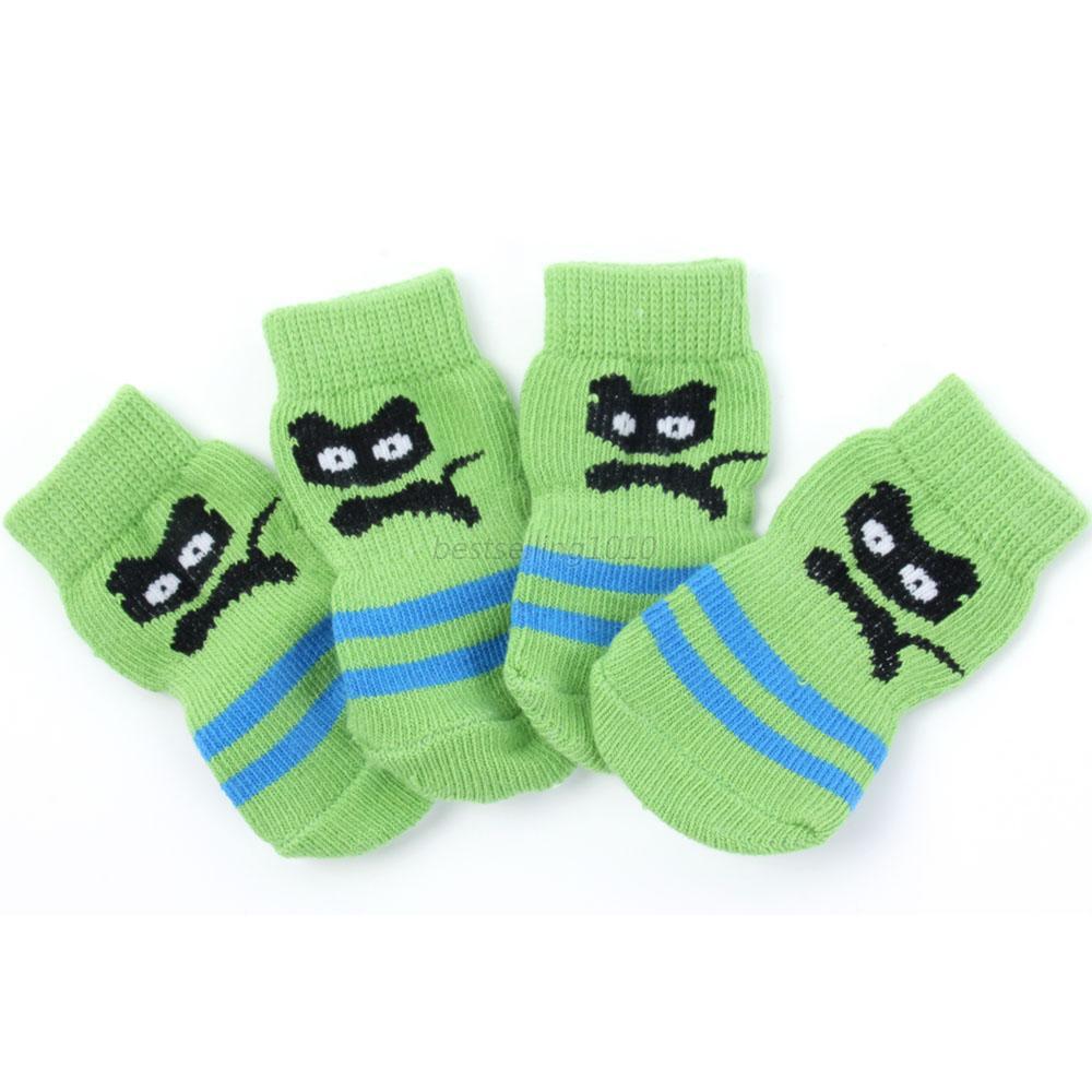 Antislip sokken voor honden, maat s, xl, multi-kleuren - puppyschoentjes, hondenkleding, beste: Groente / M